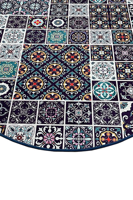 Mijölnir Carres Bleus Alfombrilla de baño 80 cm Multicolor Mijölnir Carres Bleus Alfombrilla de baño 80 cm Multicolor